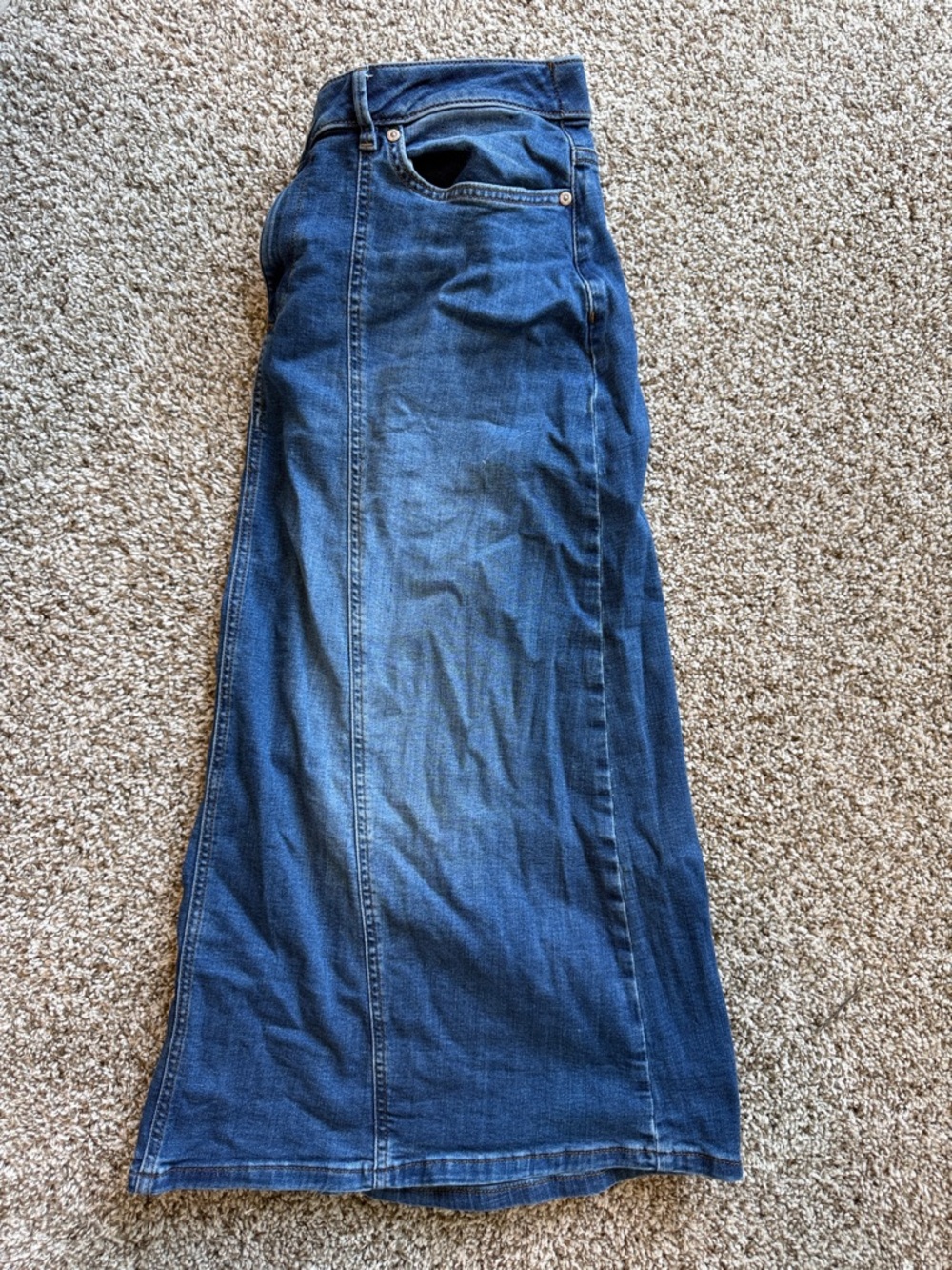 JJill Women’s Dark Blue Denim Midi Skirt